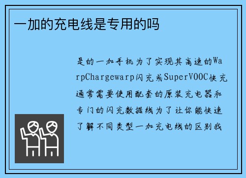 一加的充电线是专用的吗